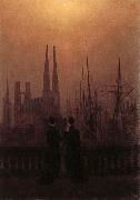 Caspar David Friedrich, Harbor at Night